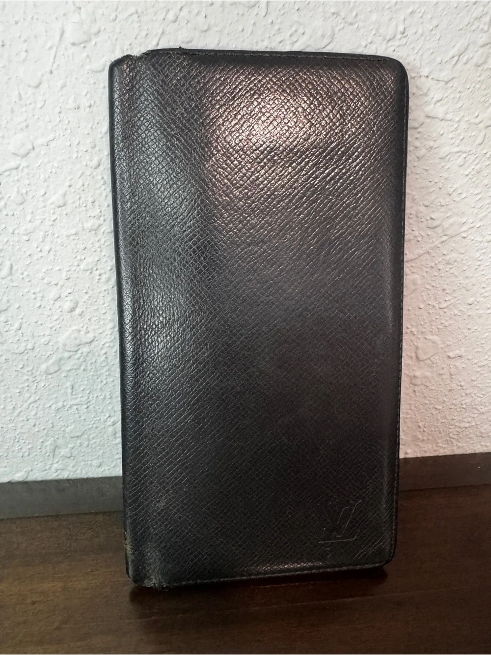 Louis Vuitton Black Taiga Long Wallet